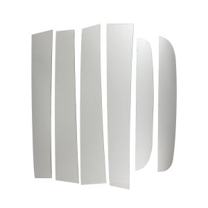 Ford Ranger Pillar Trims - Omac - Gloss Silver - 2019-2023